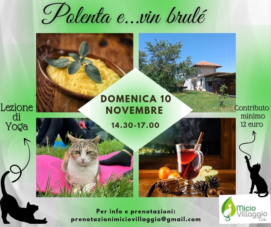 Polenta e... vin brulé, domenica 10 Novembre 14:30 - 17:00